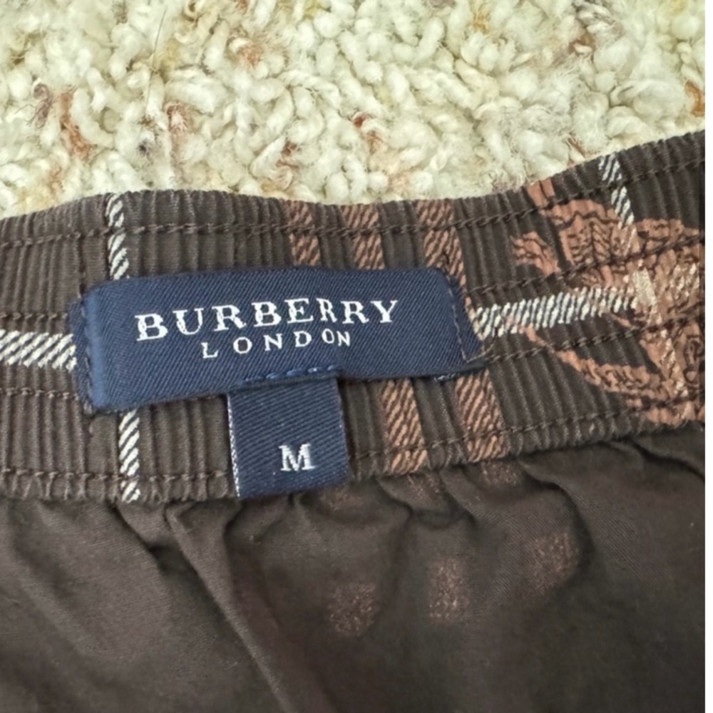 Burberry Dark Brown Checkered Men's Shorts - Picture 4 of 5